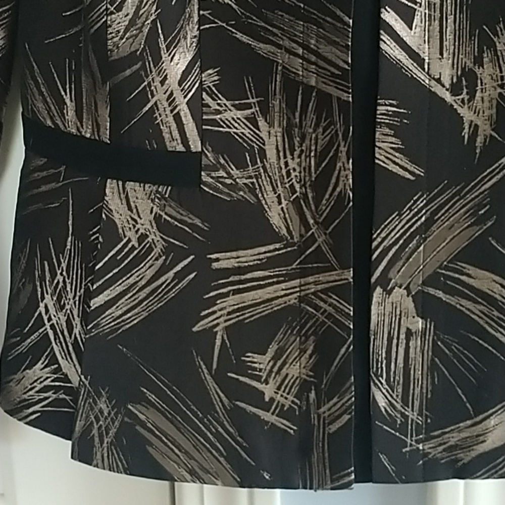 Lafayette 148 New York Belle-Sparke Print Stretch Wool Jacket 4 - Picture 5 of 12